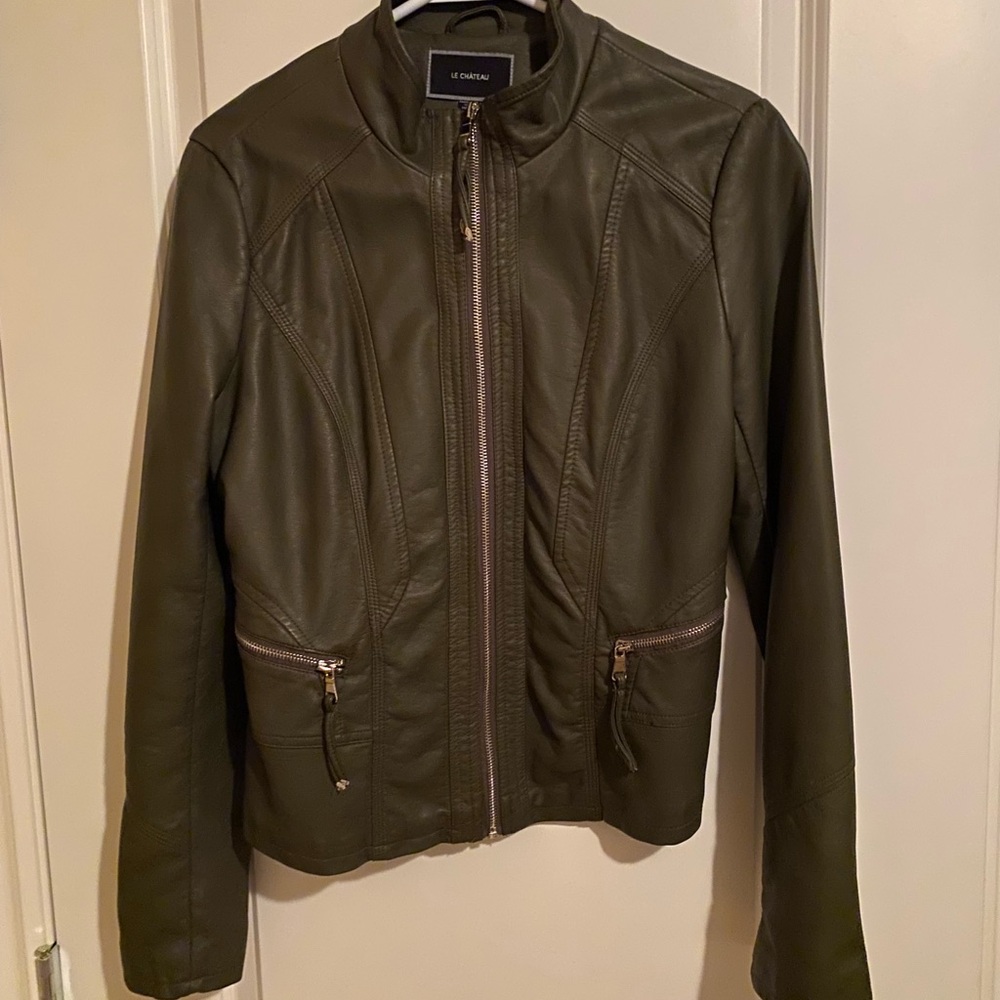 Le Chateau Olive Bomber Jacket